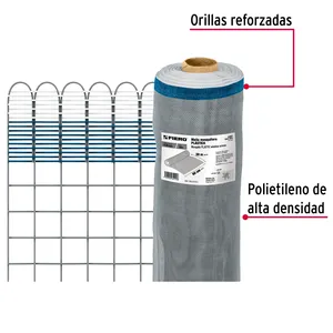 Scatola con 1 rotolo di 30 m x 0.6 m di plastica grigia zanzariera