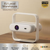 Proyectores Z7 del Almacén Europeo, Proyector Linux Full HD 1080P 360 °   Proyector con Gimbal Giratorio de 1200 ANSI para Cine en Casa