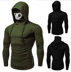 Custom Wholesale Spring <b>Men's</b> Call of Duty Face Mask <b>Hoodie</b> Thin Breathable Slim Fit Gym Fitness Jogging Long Sleeve Sportswear - Product Image 1