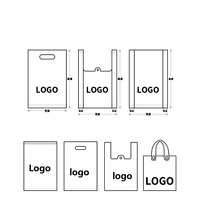 Vente en gros au meilleur prix Sac à provisions en plastique à la mode avec poignée découpée et support personnalisé avec votre propre logo