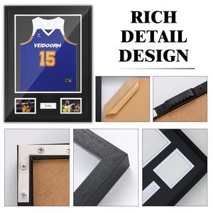 60x90cm legno <span class=keywords><strong>Jersey</strong></span> telaio montaggio a parete per <span class=keywords><strong>Baseball</strong></span> basket calcio Sport Sport t-shirt telaio - Product Image 3