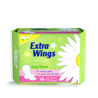 Serviettes hygiéniques jetables pour femmes, usage nocturne, 290 mm, coton super absorbant de haute qualité, protection anti-fuites, design ailé
