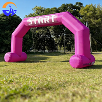 Arche gonflable personnalisée de départ/arrivée avec impression numérique multicolore, ventilateur intégré – Installation facile pour événements sportifs, marathons et courses