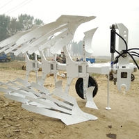 Charrue à socs diesel LEROX haute capacité à 3 rangs, réversible hydrauliquement, avec roulement à billes, garantie 1 an, pour l'agriculture à grande échelle