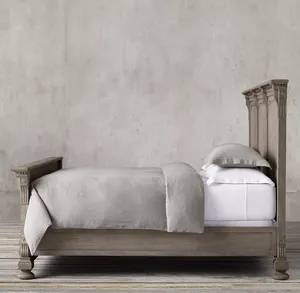 Cama de Lujo de Diseño Clásico Sassanid de Mediados de Siglo, Madera de Roble Antiguo ST.James con Cabecera - Product Image 2