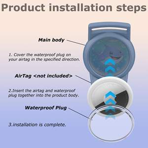 Housse de protection OEM en nylon cartoon pour Smart GPS <span class=keywords><strong>Tracker</strong></span> & Locator KID Anti-Lost Device Case avec sangle et pour Airtag Case - Product Image 2