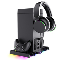 Avec ventilateur de refroidissement et support pour casque d'écoute Lumière RVB Support de charge multifonctionnel pour console XBX