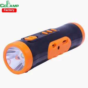 CCLAMP Solar Bluetooth Speaker with Flashlight Built in FM Radio MP3 Player TF Card Play
