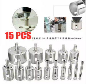 15Pcs Kim Cương Lỗ Saw Khoan <span class=keywords><strong>Bit</strong></span> Thiết Lập Cho Thủy Tinh Ngọc Bích & Đá Quý Công Cụ Điện Phụ Kiện - Product Image 1