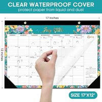 Calendrier de bureau personnalisé avec logo 2027, reliure spirale, planificateur 18 mois, agenda quotidien, carnet, cadeau pour le bureau ou la maison, calendrier mural