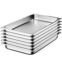 Edelstahl-Dampf tisch pfanne, tiefe Dampf tisch pfanne in voller Größe mit Deckel