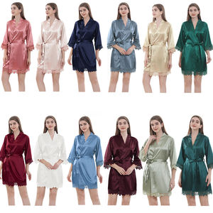 Robe de mariée personnalisée avec logo, respirante, douce, longueur genou, en <span class=keywords><strong>satin</strong></span>, pour demoiselles d'honneur et fête - Product Image 5