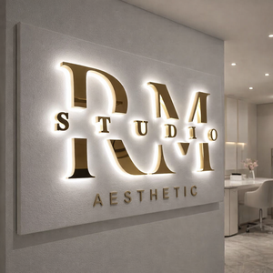 Letrero de Letras 3D de Metal con Logo de Empresa Personalizado al por Mayor de Fábrica, Letrero Iluminado LED de Metal, Letrero LED para Publicidad - Product Image 1