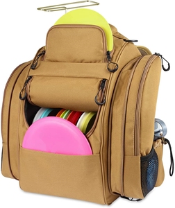 FREE SAMPLE Disc Golf Bag Durable Frisbee Golf Bag Water Bottle Holder Retriever Pole Holder e Pockets for Extra Storage