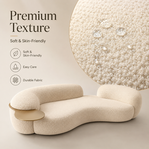 Grande Promotion <span class=keywords><strong>Canapé</strong></span> <span class=keywords><strong>Haricot</strong></span> Incurvé Minimaliste Moderne en Velours d'Agneau de Qualité Supérieure, Créatif et Nordique, pour Salon - Product Image 4