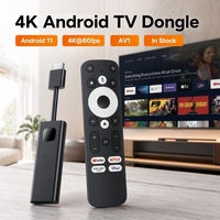 TV Stick Android Terbaru Amlogic S905Y4 Quad Core 2GB LPDDR4 16GB EMMC 4K AV1 VP9 Decoder WiFi 5 BT