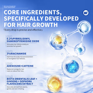 Sérum de croissance capillaire naturel à base de plantes, renforcement de la biotechnologie, feuille de biota orientalis, niacinamide, kératine, activation des racines des cheveux, croissance des cheveux pour femmes - Product Image 3