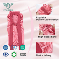 Ensemble cadeau de luxe en soie de mûrier 100% avec bonnet et chouchou pour cheveux, utilisable en toutes saisons pour femmes