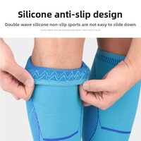 Manchons de compression en nylon tricoté personnalisés avec silicone antidérapant pour hommes et femmes, pour le sport, le football, le basketball, la course à pied, protection des mollets