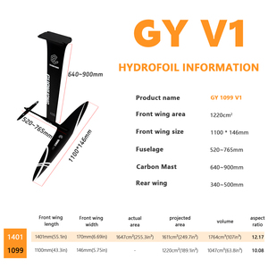 Hydrofoil Eléctrico Efoil GY 1099 V1 de Carbono, Ala Flexible para Surf y Carving en Aguas Costeras Australianas - Product Image 2