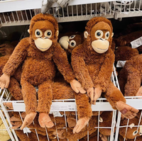 Jouet Singe Punch Monkey en Peluche Personnalisé à Bras Longs, Vente Chaude, Direct Usine