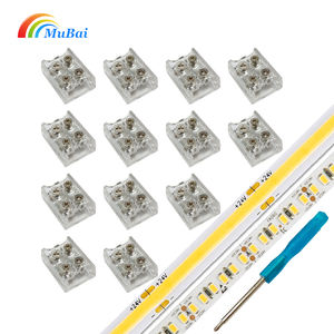 Conectores de luz de cinta Led apretar bloques de terminales de tornillo 2 pines 8mm tira de conector a conector de tira - Product Image 4
