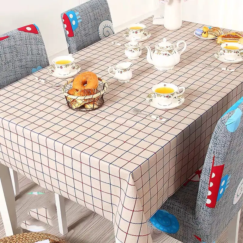 Wholesale Custom Waterproof Reusable Plastic Table Cloth Linen Party Decorate Table Cloth Tablecloth