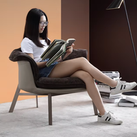 Fauteuil de salon de luxe avec structure métallique, chaise longue pour salon, fauteuil de balcon