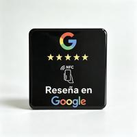 Plaque de révision NFC personnalisée en acrylique, autocollante, pour table, avec double code QR et fonction de retour tactile, pour la promotion sur comptoir de restaurant