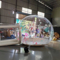 Domo de Cristal Transparente para Exteriores de 3m/4m de Diámetro, Carpa Inflable Tipo Burbuja, Habitación de Globos en Venta