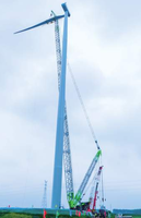 Grue sur chenilles haute performance ZCC9800W 800T pour l'énergie éolienne, destinée aux équipements de levage industriels et aux infrastructures lourdes