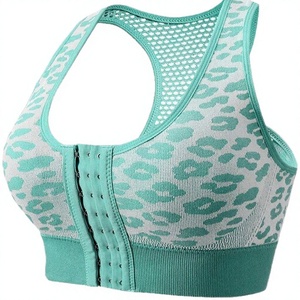 Sujetador Deportivo para Mujer, Transpirable, Sin Varillas, con Encaje Triangular, Estampado, Antideslizante, Talla Grande, para Correr y Yoga - Product Image 3
