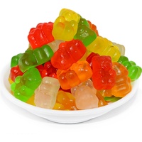 Bonbons gélifiés halal en gros, aux saveurs de fruits, en forme d'ours, colorés