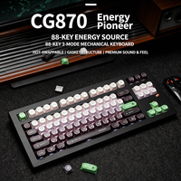 Clavier de jeu mécanique RGB ZORNHER CG870 Energy Pioneer, 88 touches, trois modes, sans fil 2.4G, USB-C, clavier à joint remplaçable à chaud