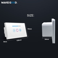 MakeGood Prise en charge du panneau de verre AU Standard 120MM Google Home Alexa 400W Gradateur intelligent Zigbee Tuya à 2 voies et interrupteur d'éclairage 1 groupe