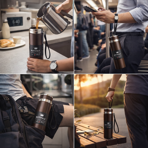 Gourde isotherme sport en acier inoxydable grande capacité pour le voyage et le camping - Product Image 5