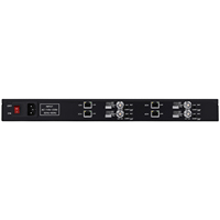 Décodeur IP vers SDI 4 canaux 1U en rack, H.265/H.264 1080p60, streaming réseau SRT RTMP RTSP HLS, affichage quadruple 4P PTZ
