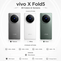vivo X Fold5 Smartphone 5G d'origine, neuf, écran AMOLED 8,03 pouces 120 Hz, processeur Snapdragon 800 Series, batterie 6000 mAh, Android VIVO