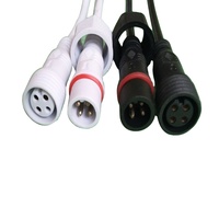 4pin plug 4 Core 4pin Noir Pigtail Plastiques Étanche IP65 LED Connecteur câble faisceau de câbles avec lumière extérieure