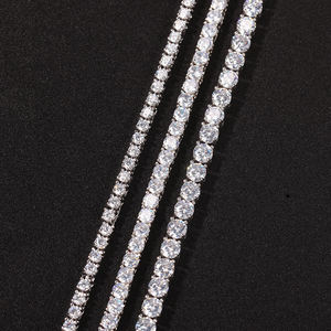 Collar de Cadena de Tenis Clásico UWIN 5A CZ de 2mm 3mm 4mm 5mm 8mm de 1 Fila de Circonitas Cúbicas Redondas Joyería Helada de Hip Hop - Product Image 3