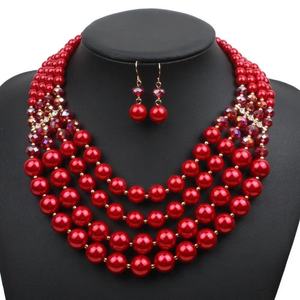 Parure de bijoux africains de style vintage, <span class=keywords><strong>collier</strong></span> <span class=keywords><strong>pas</strong></span> <span class=keywords><strong>cher</strong></span> avec grandes pierres précieuses, <span class=keywords><strong>collier</strong></span> simple et tendance - Product Image 4