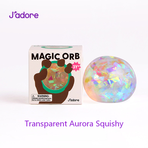 Jadore Aurora <b>Ball</b> Squishy, Soft Elastic Slow Rising Sensory Stress Relief <b>Squeeze</b> Fidget Toy for Kids and Adults - Product Image 4