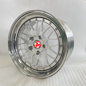 Jantes en alliage forgé sur mesure SJ, 2 pièces, maille chromée polie, concaves, 17, 18, 19, 20 pouces, 5x114.3, 5x120, 5x130 pour BMW, Audi, Tesla - Product Image 4