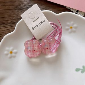 ยางรัดผมเด็กลายผีเสื้อลายตารางสีชมพูน่ารักใหม่ - Product Image 5