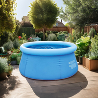 Jilong Avenli PVC Runder Schwimmpool 300x76cm Marineblau für Familien und Kinder