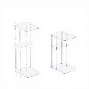 Étagère à livres moderne en acrylique, petite taille, <span class=keywords><strong>pour</strong></span> salon, <span class=keywords><strong>meuble</strong></span> de rangement latéral, étagère décorative <span class=keywords><strong>pour</strong></span> bureau à domicile - Product Image 3