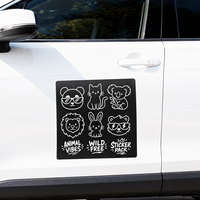 Autocollants de transfert personnalisés pour voiture avec logo noir sur fond noir, autocollants personnalisés pour carrosserie/fenêtre de voiture pour la promotion