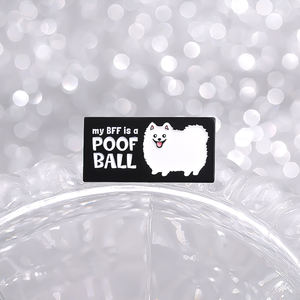 Broche en émail de style antique 'My Bff Is Poof Ball' Poméranie pour chien de compagnie Cartoon Animal Lapel Pins Badges Cadeau pour enfants Amis - Product Image 4