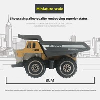 Mini-voitures de chantier en alliage, échelle 1:64, modèles miniatures de pelle, camion benne et grue, jouets pour garçons, cadeaux de fête, jeu éducatif