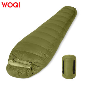 Saco de dormir Woqi Mummy de 220 cm x 50 cm con exterior de nailon, ligero y transpirable para adultos, para camping, senderismo y viajes. - Product Image 4